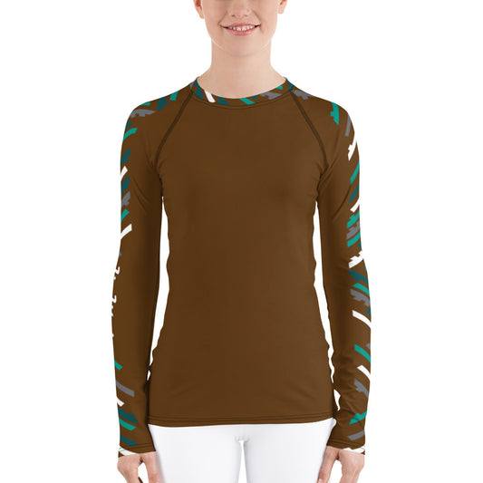 Rash Guard Feminino - Tribal JiuJiteira Marrom