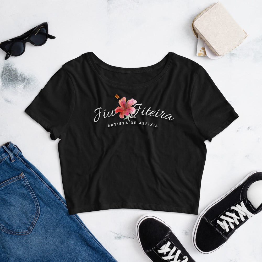 Women’s Crop Tee- Jiujiteira Artista De Asfixia - The Women of Jiujitsu