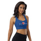Longline sports bra- Jiujiteira Ranked Blue - The Women of Jiujitsu