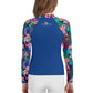 Youth Rash Guard sizes (8-14)- Jiujiteira Tropical Blue - The Women of Jiujitsu