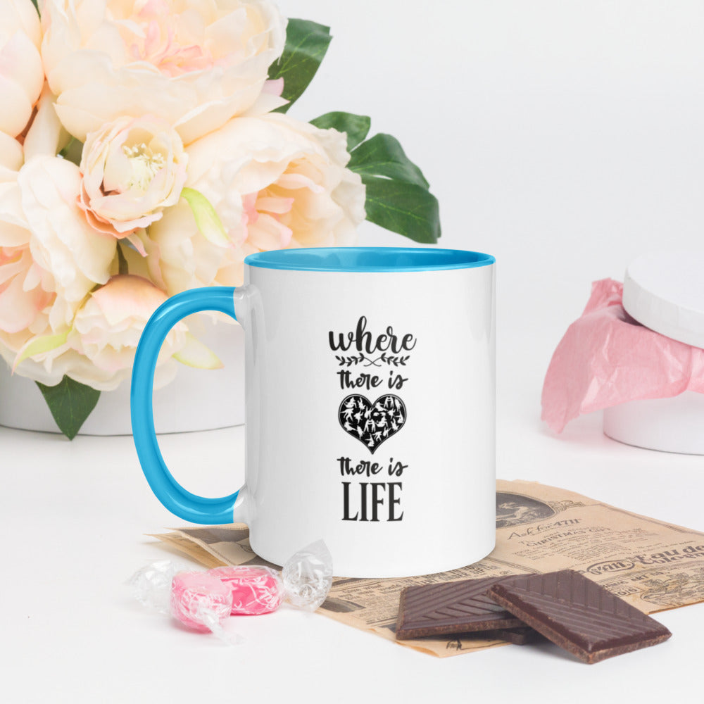Mug with Color Inside-Where There is JiuJitsu There is Life