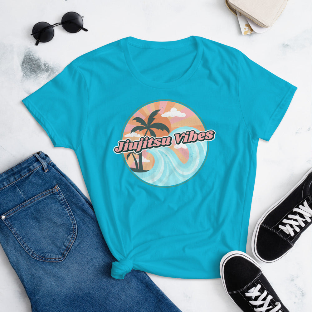 Women's short sleeve t-shirt- JiuJitsu Vibes - The Women of Jiujitsu