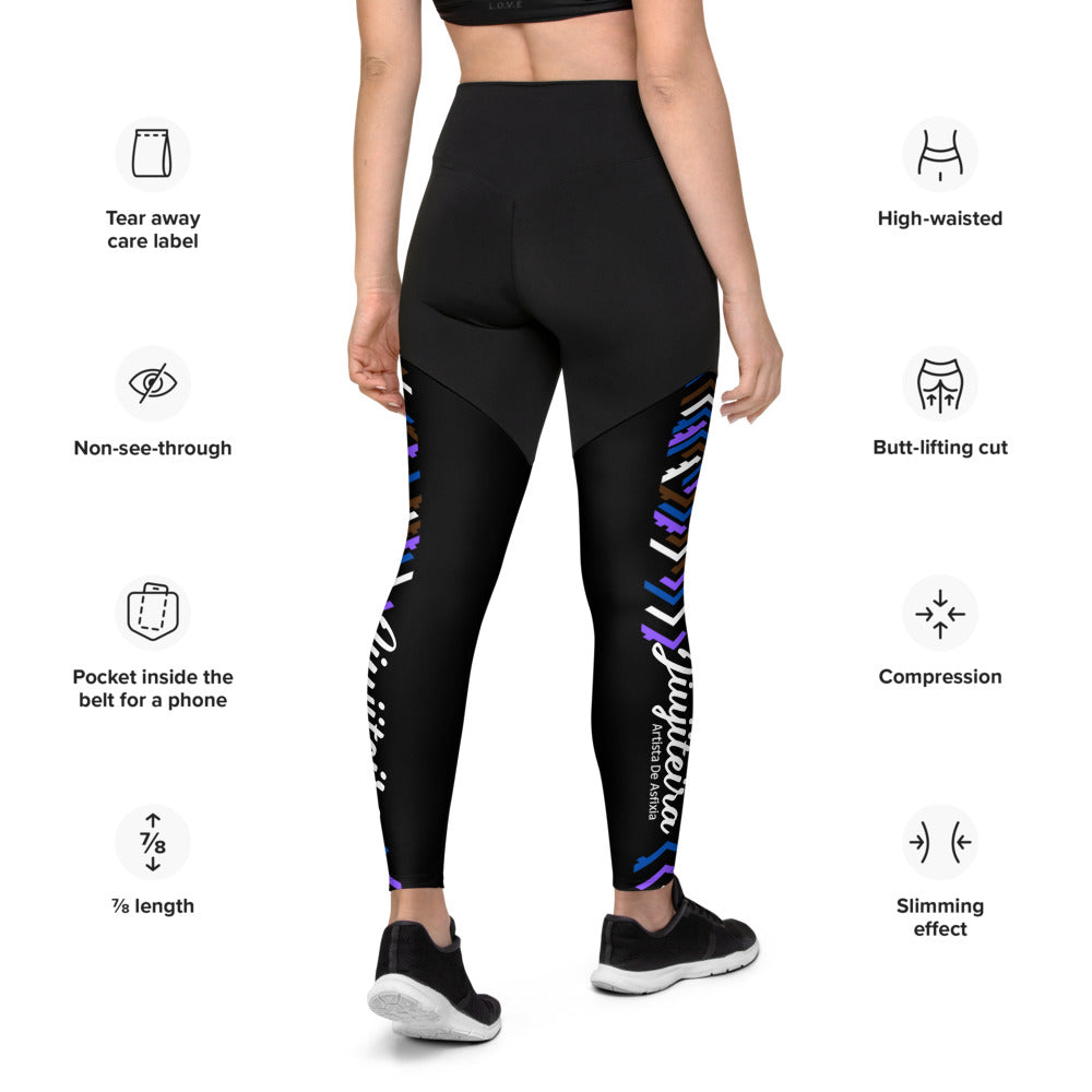 Sports Leggings- Jiujiteira Tribal - The Women of Jiujitsu