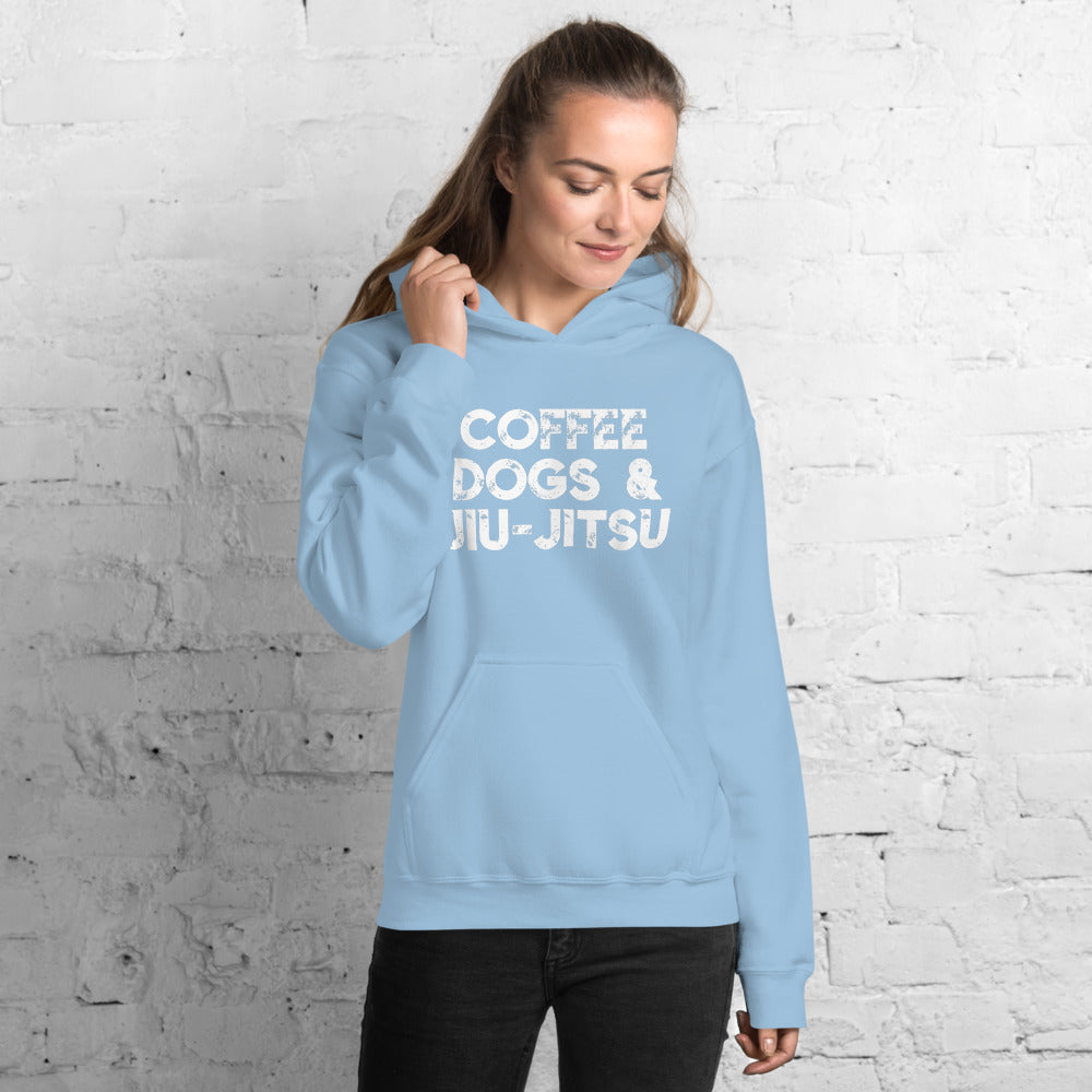 Unisex Hoodie- Coffee Dogs And Jiujitsu - The Women of Jiujitsu