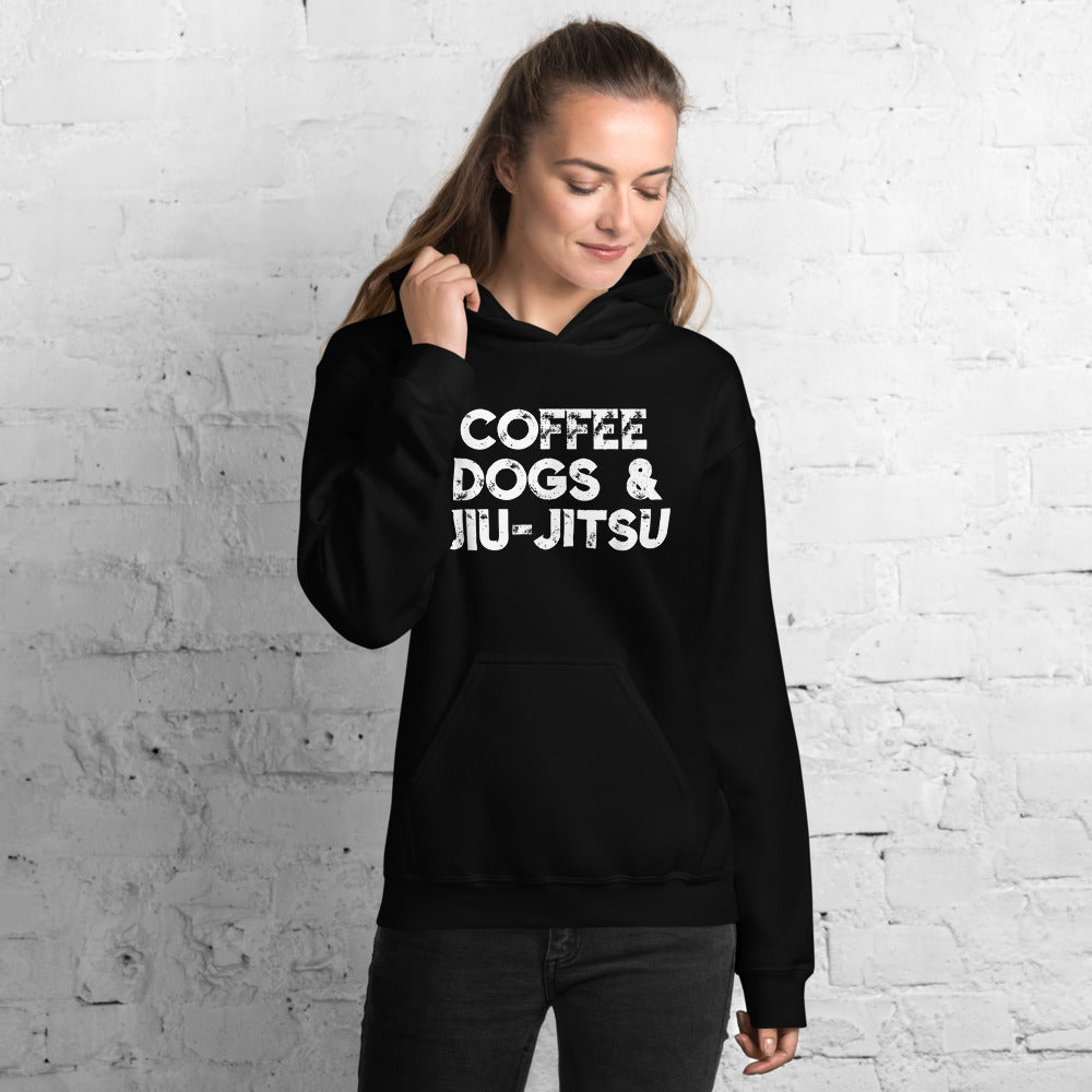 Unisex Hoodie- Coffee Dogs And Jiujitsu - The Women of Jiujitsu