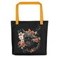 Tote bag- Tropical Sugar Skull Jiujiteira - The Women of Jiujitsu