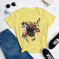 Women's short sleeve t-shirt- JiuJiteira Tropical Sugar Skull Logo - The Women of Jiujitsu