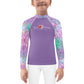 Kids BJJ Rash Guard - Jiujitsu Mermaid Glass | Jiujiteira No-Gi Shirt for Girls (Sizes 2T–7)-rash guard-The Women of Jiujitsu