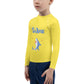 Kids BJJ Rash Guard- Jiujitsu Shark Yellow | Jiujiteira No-Gi Shirt for Girls (Sizes 2T–7)-rash guard-The Women of Jiujitsu