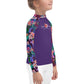 Kids BJJ Rash Guard - Jiujitsu Topical Purple | Jiujiteira No-Gi Shirt for Girls (Sizes 2T–7)-rash guard-The Women of Jiujitsu