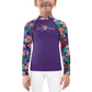 Kids BJJ Rash Guard - Jiujitsu Topical Purple | Jiujiteira No-Gi Shirt for Girls (Sizes 2T–7)-rash guard-The Women of Jiujitsu