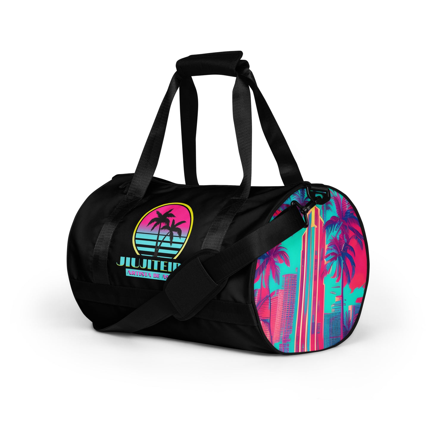 Sports Duffle gym bag- Miami Vice Jiujiteira Artista De Asfixia BJJ Duffle Bag