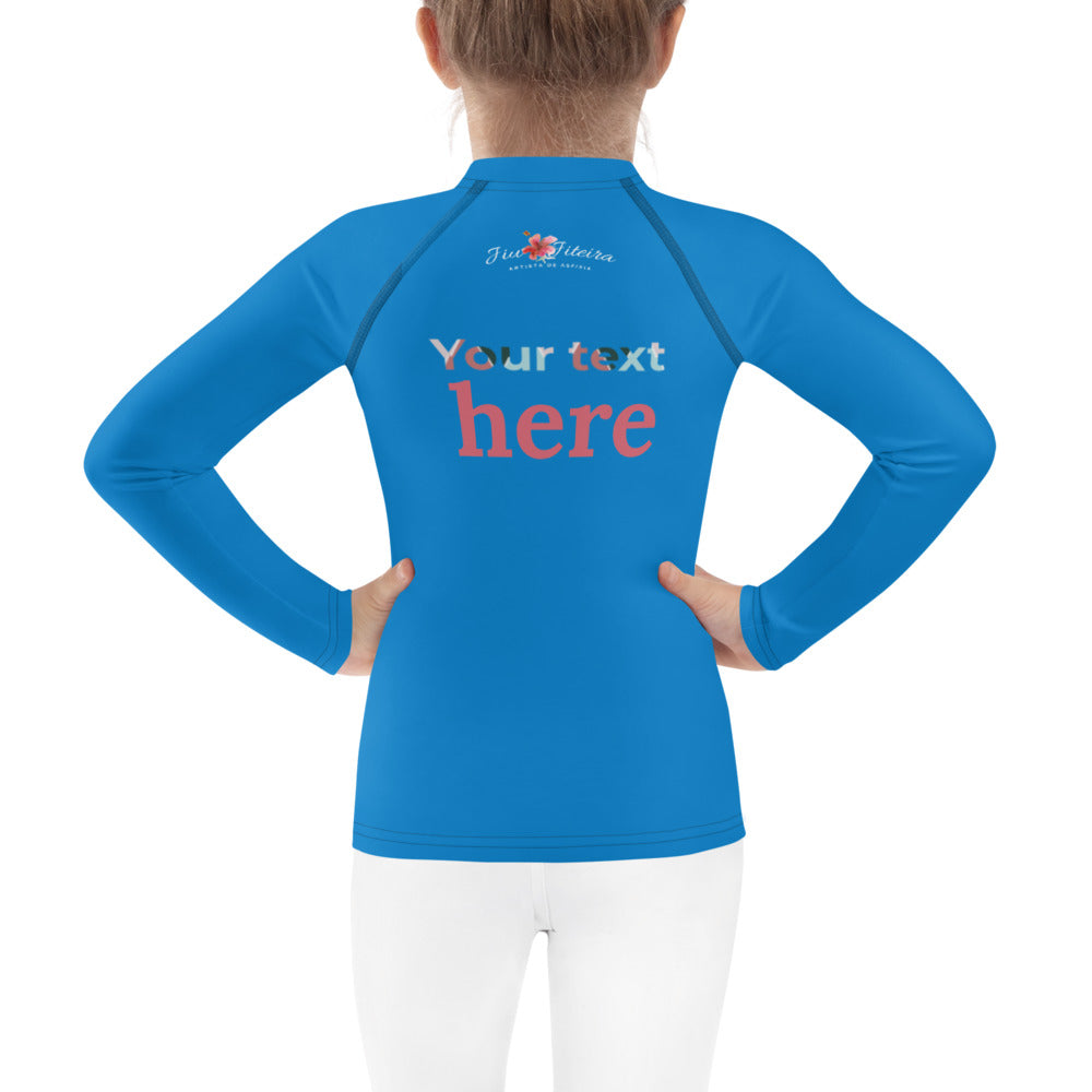 Kids Rash Guard - Personalize seu Rash Guard com logotipo e texto