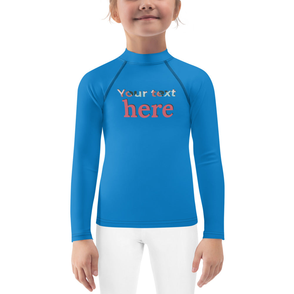 Kids Rash Guard: personalice su Rash Guard con logotipo y texto