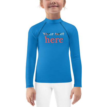 Kids Rash Guard - Personalize seu Rash Guard com logotipo e texto