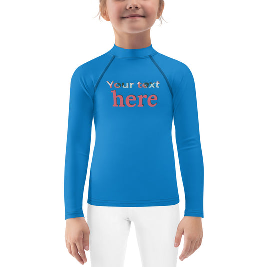 Kids Rash Guard- Customize Your Rash Guard With Logo and Text