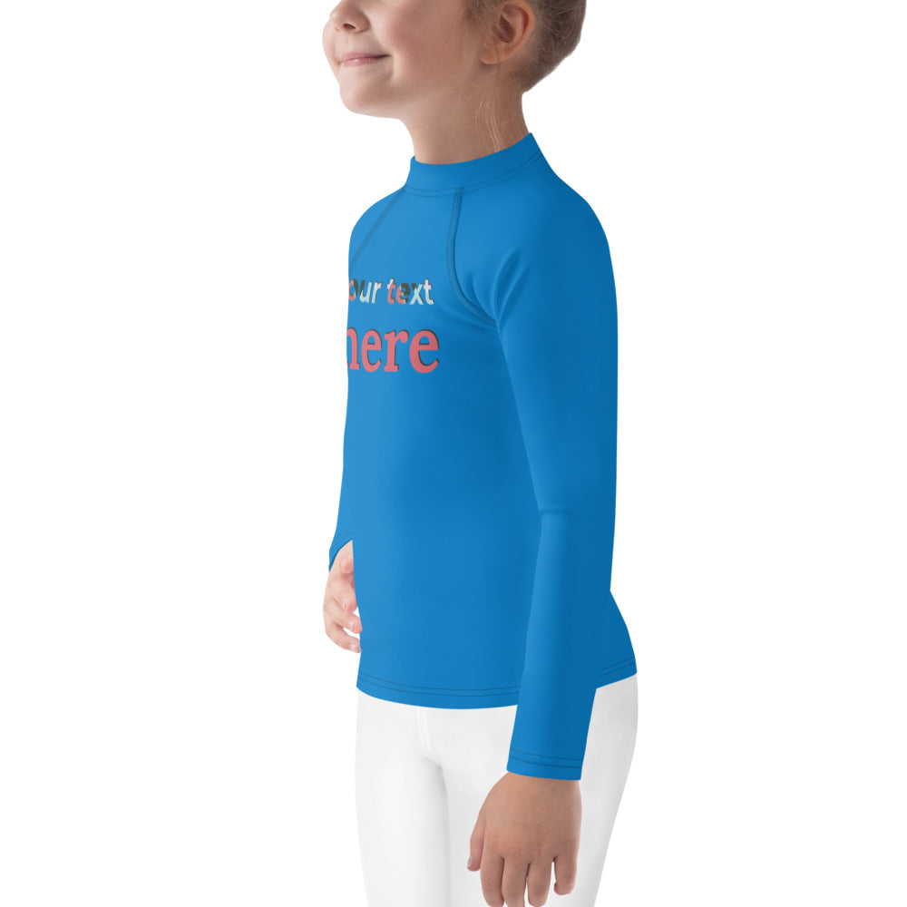 Kids Rash Guard: personalice su Rash Guard con logotipo y texto