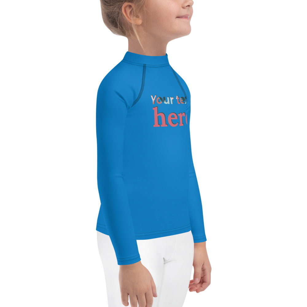 Kids Rash Guard: personalice su Rash Guard con logotipo y texto