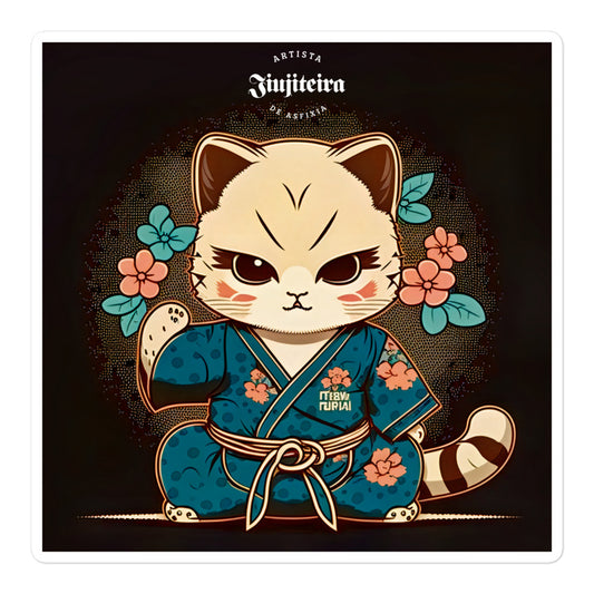 Adesivos sem bolhas - Ninja Kitty Paige, a mulher do Jiujitsu